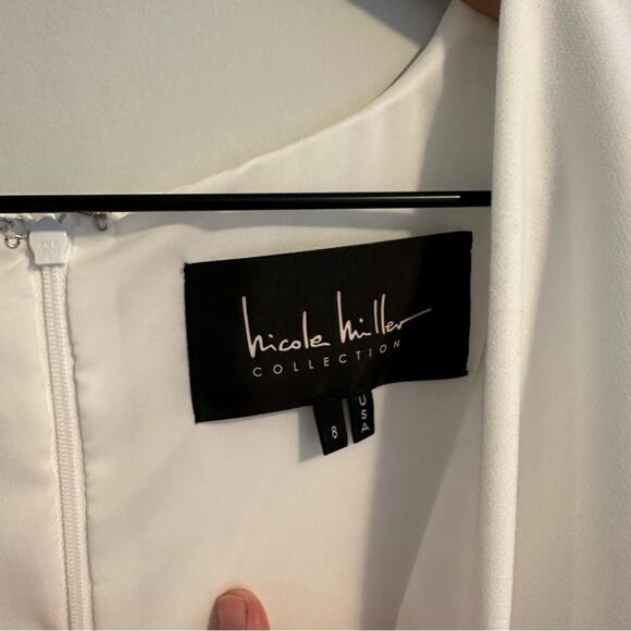 Nicole Miller Collection White Ruffled Mini Dress 8 - Picture 13 of 15